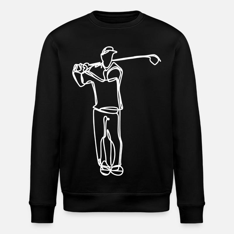 Golfer Skizze - Stanley/Stella Unisex Bio-Sweatshirt ROLLER - Schwarz