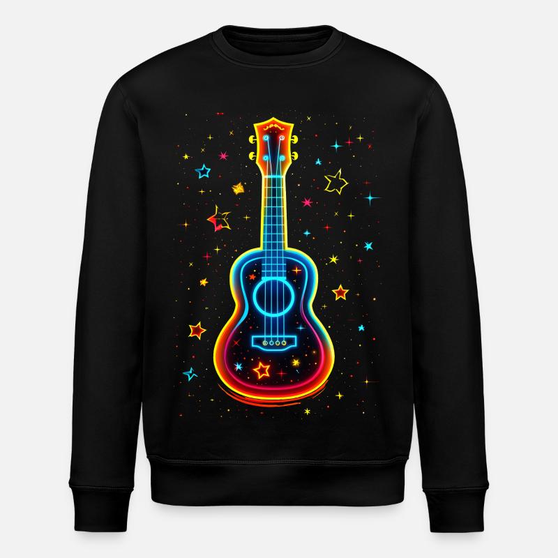 90s Ukulele - Stanley/Stella ROLLER Unisex Organic Sweatshirt - black