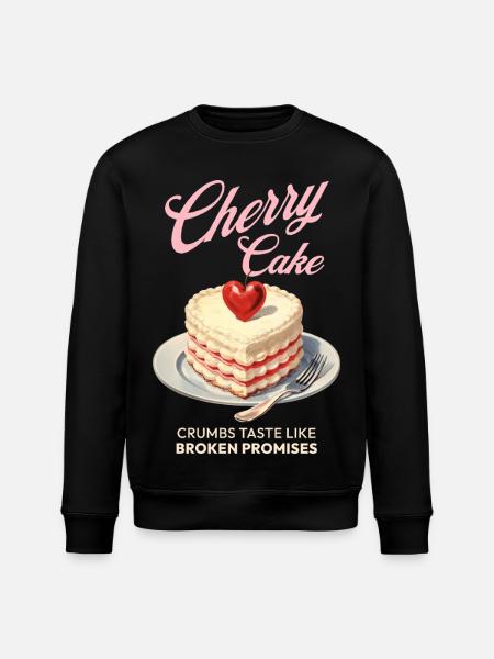 Cherries Cherry Pie Baking Gift - Stanley/Stella ROLLER Unisex Organic Sweatshirt - black
