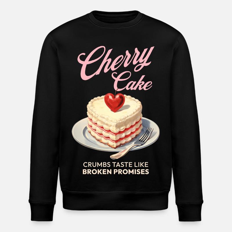Kirschen Kirschkuchen Backen Geschenk - Stanley/Stella Unisex Bio-Sweatshirt ROLLER - Schwarz