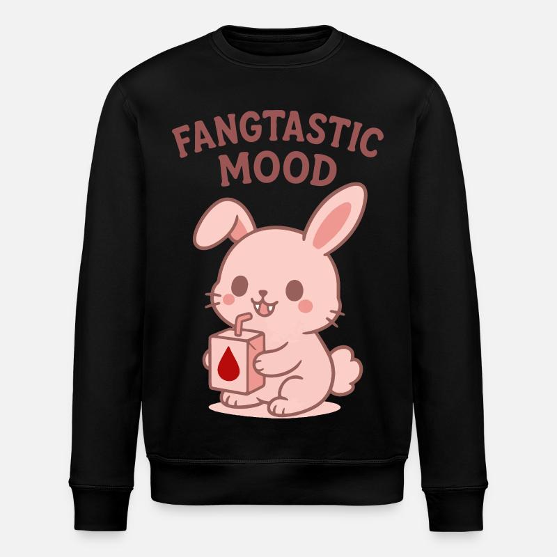 Fangtastic Mood Bunny - Stanley/Stella Unisex Bio-Sweatshirt ROLLER - Schwarz