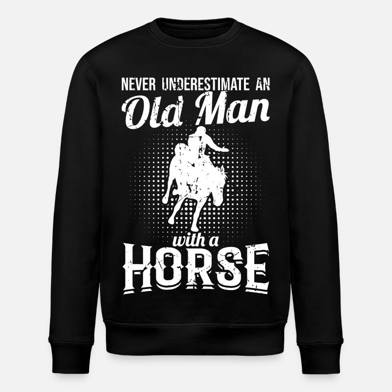 Never underestimate an old rider - Stanley/Stella ROLLER Unisex Organic Sweatshirt - black