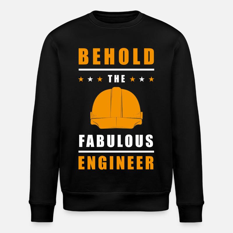 Behold the Fabulous Engineer - Stanley/Stella ROLLER Unisex Organic Sweatshirt - black