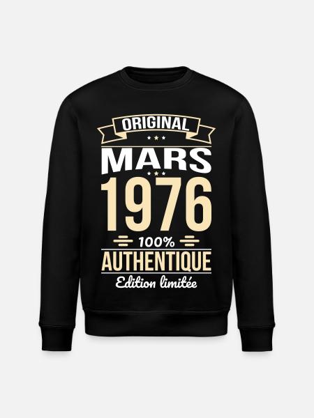 50th Anniversary - Original - March 1976 - Stanley/Stella ROLLER Unisex Organic Sweatshirt - black