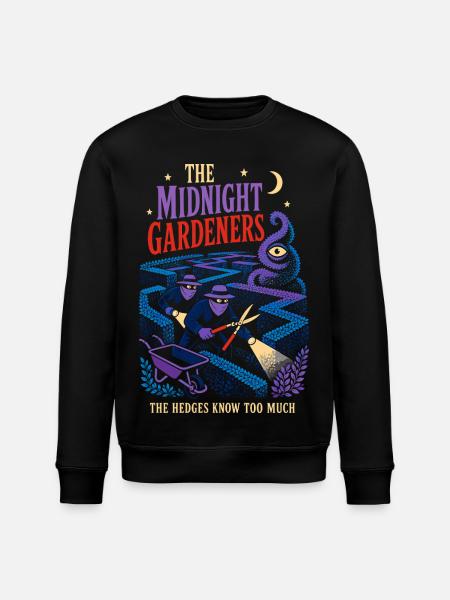 Mysteriöse Mitternachtsgärtner - Stanley/Stella Unisex Bio-Sweatshirt ROLLER - Schwarz