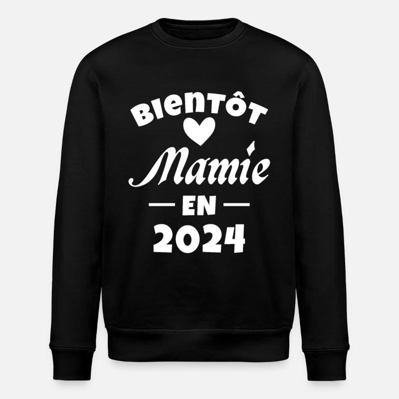 Bientôt future Mamie 2024 - Sweat bio ROLLER Stanley/Stella Unisexe - noir