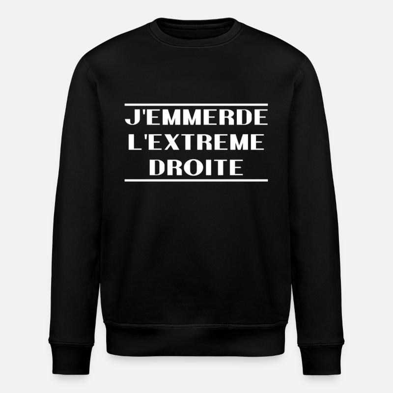 Scheiß auf die extreme Rechte - Stanley/Stella Unisex Bio-Sweatshirt ROLLER - Schwarz