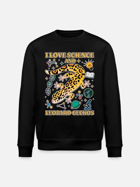 Leopardgecko Spruch Student Leopardgecko Geschenk - Stanley/Stella Unisex Bio-Sweatshirt ROLLER - Schwarz