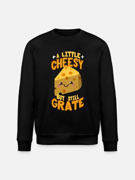 Cheese pun - Stanley/Stella ROLLER Unisex Organic Sweatshirt - black