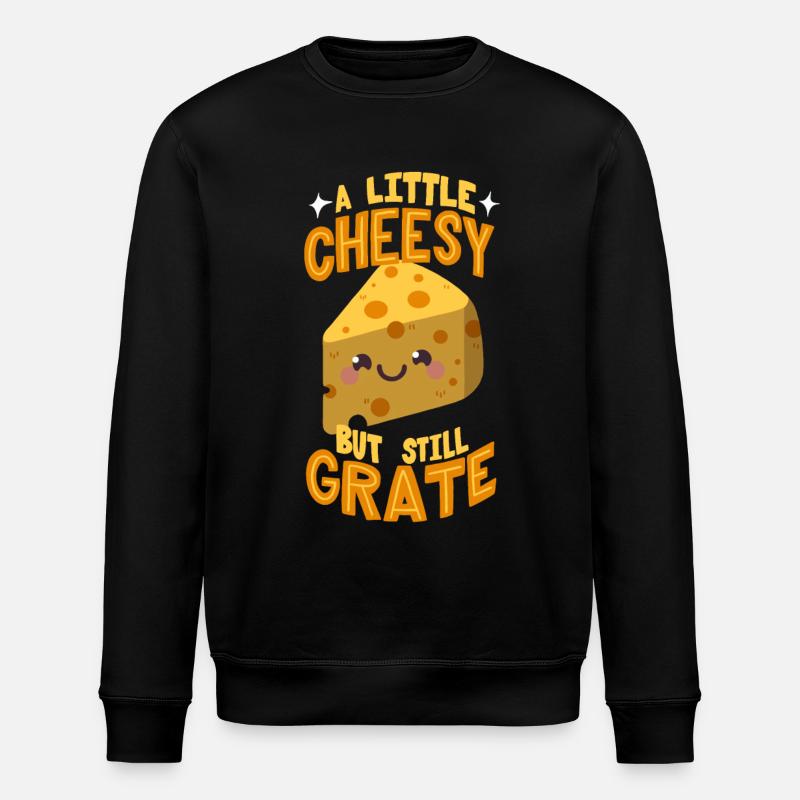 Cheese pun - Stanley/Stella ROLLER Unisex Organic Sweatshirt - black