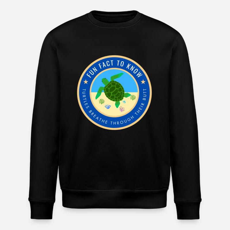 Fun Fact about Turtles - Stanley/Stella ROLLER Unisex Organic Sweatshirt - black