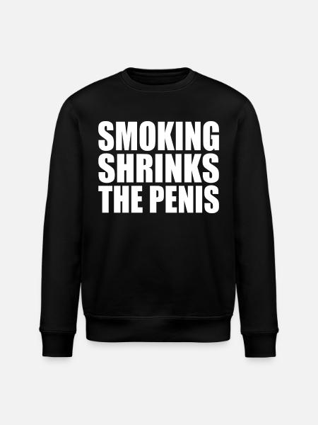 Smoking shrinks the penis - Stanley/Stella ROLLER Unisex Organic Sweatshirt - black