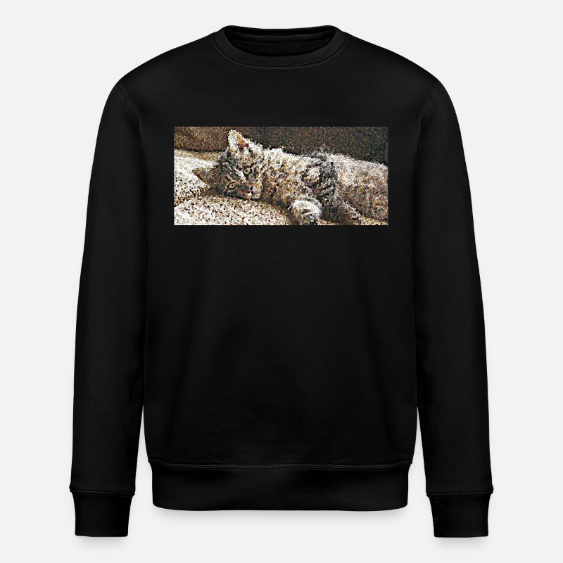 Tigrou le petit chat - Sweat bio ROLLER Stanley/Stella Unisexe - noir