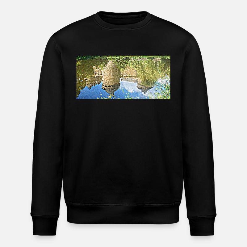Le château et son reflet - Sweat bio ROLLER Stanley/Stella Unisexe - noir