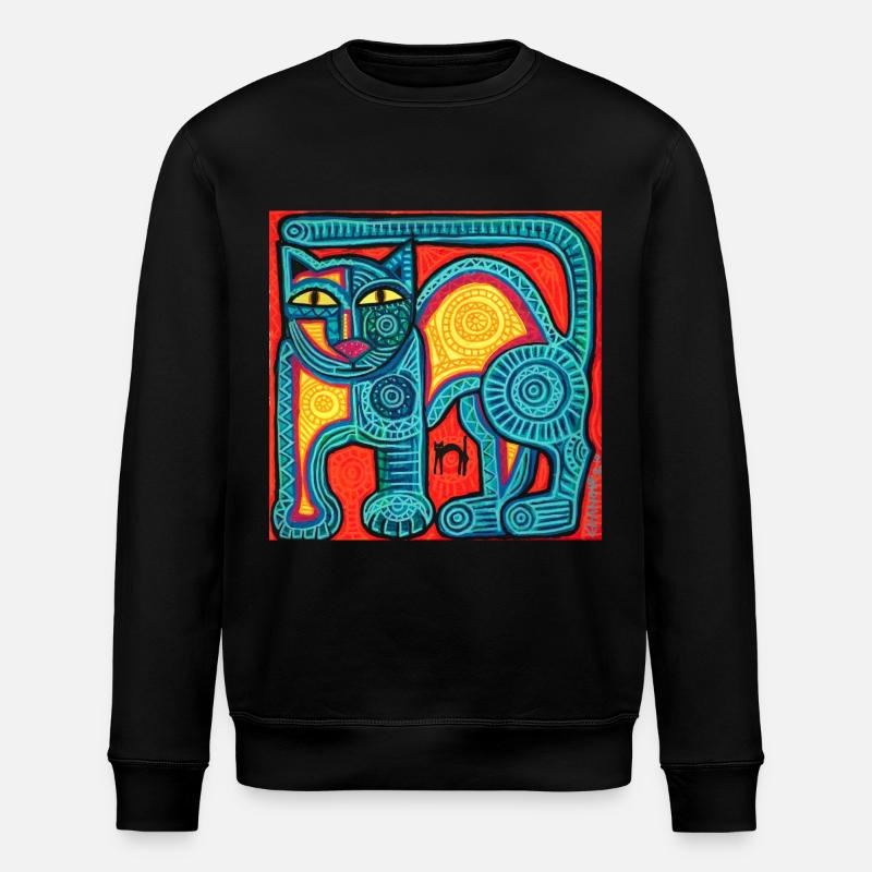 chat bleu - Sweat bio ROLLER Stanley/Stella Unisexe - noir