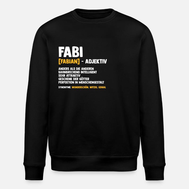 Fabian - Stanley/Stella Unisex Bio-Sweatshirt ROLLER - Schwarz