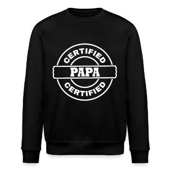 Papa - Stanley/Stella Unisex Bio-Sweatshirt ROLLER - Schwarz - Vorne - Nik (191cm)