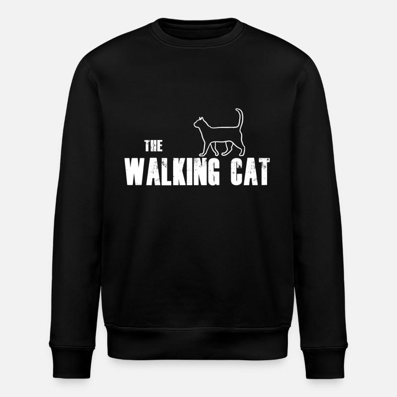 The Walking CAT - Stanley/Stella ROLLER Unisex Organic Sweatshirt - black