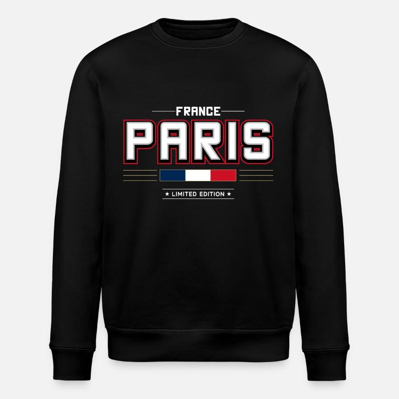 Paris - Stanley/Stella ROLLER Unisex Organic Sweatshirt - black