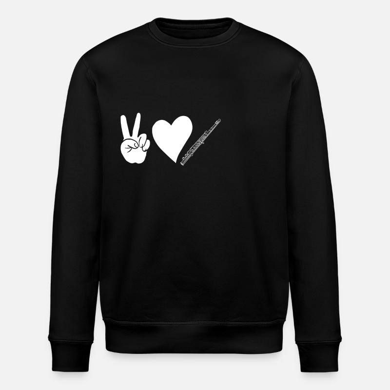 Flute player - Stanley/Stella ROLLER Unisex Organic Sweatshirt - black