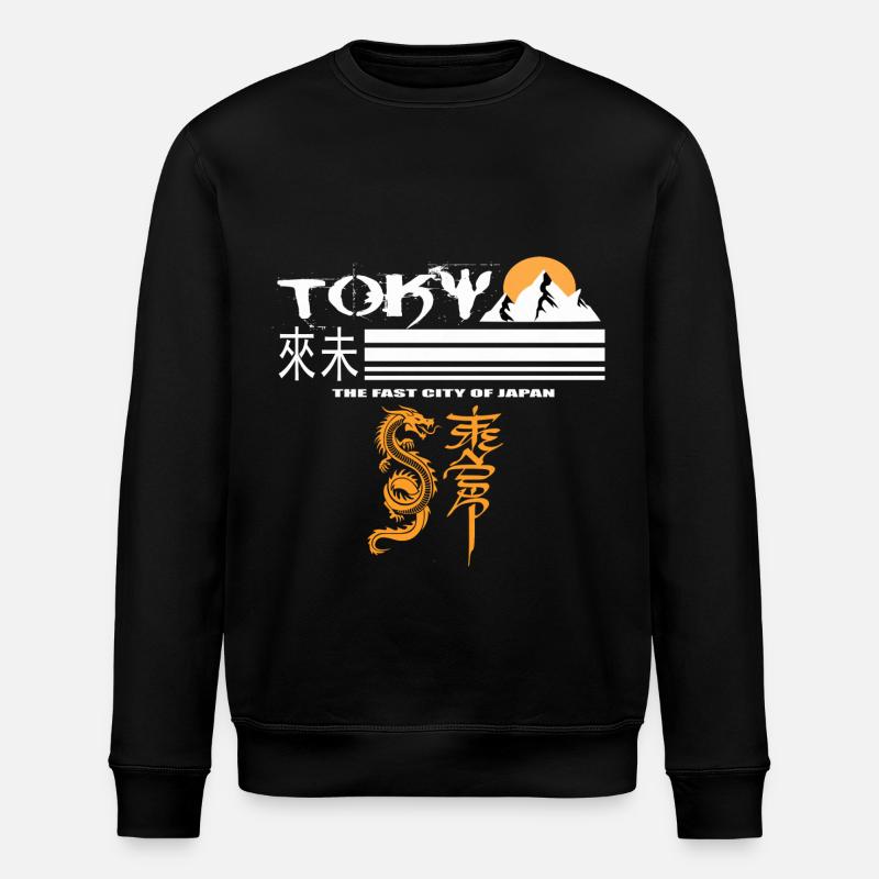 Tokyo Orange - Sweat bio ROLLER Stanley/Stella Unisexe - noir
