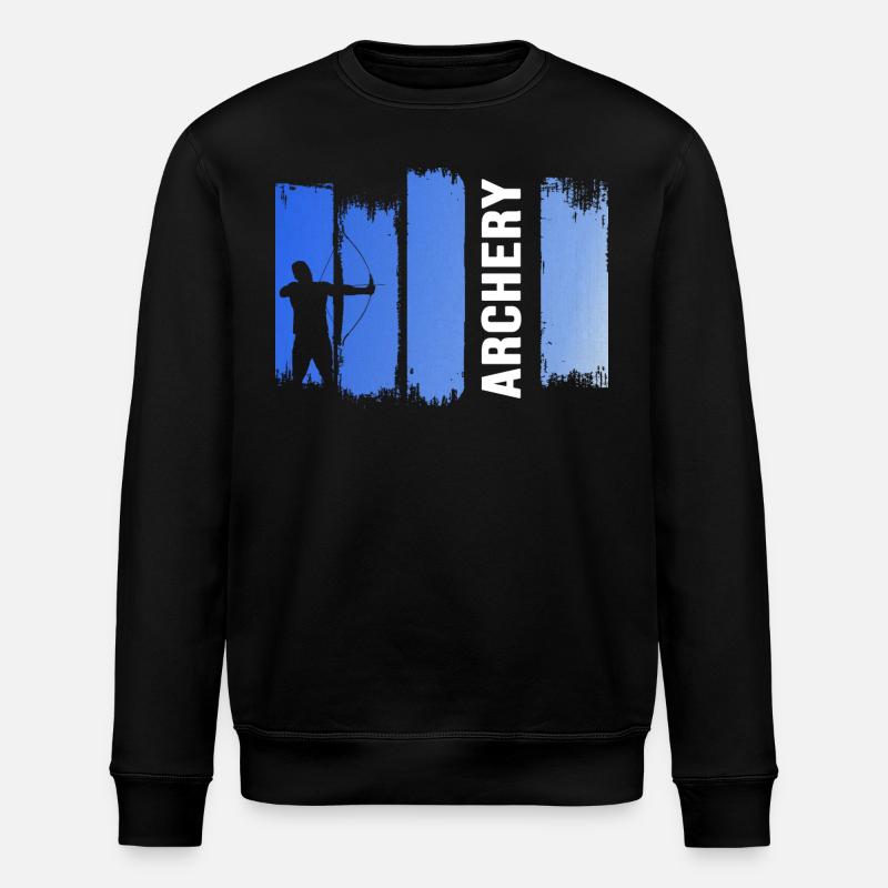 Bogensport Bogen "archery" Bogenparcours - Stanley/Stella Unisex Bio-Sweatshirt ROLLER - Schwarz