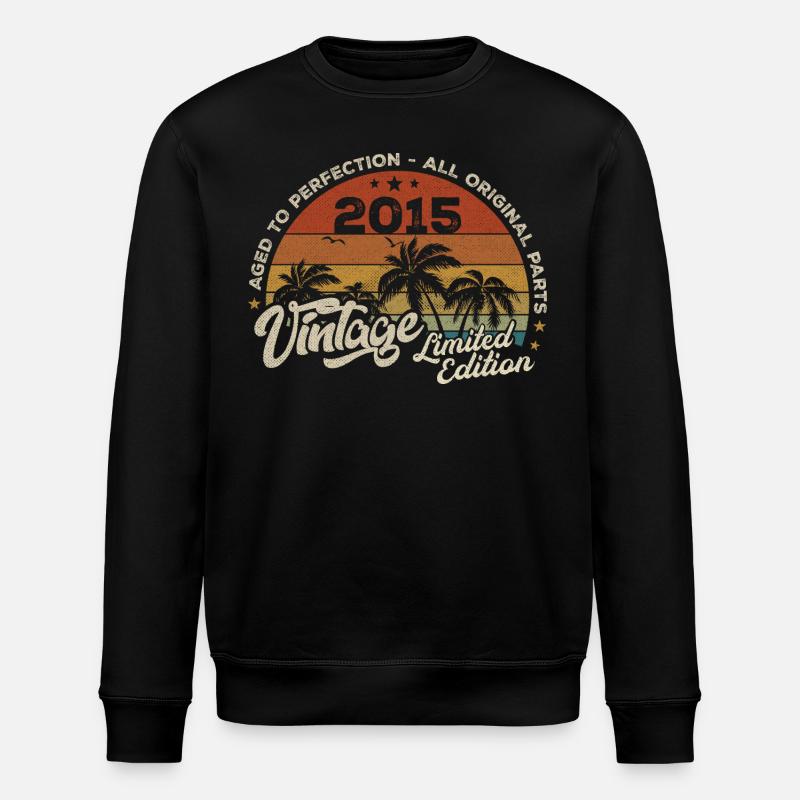 Millésime 2015 Anniversaire Rétro 2015 - Sweat bio ROLLER Stanley/Stella Unisexe - noir