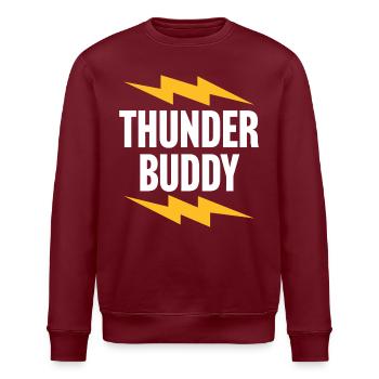 Thunder Buddy - Stanley/Stella ROLLER Unisex Organic Sweatshirt - burgundy - Front - Nik (191cm)