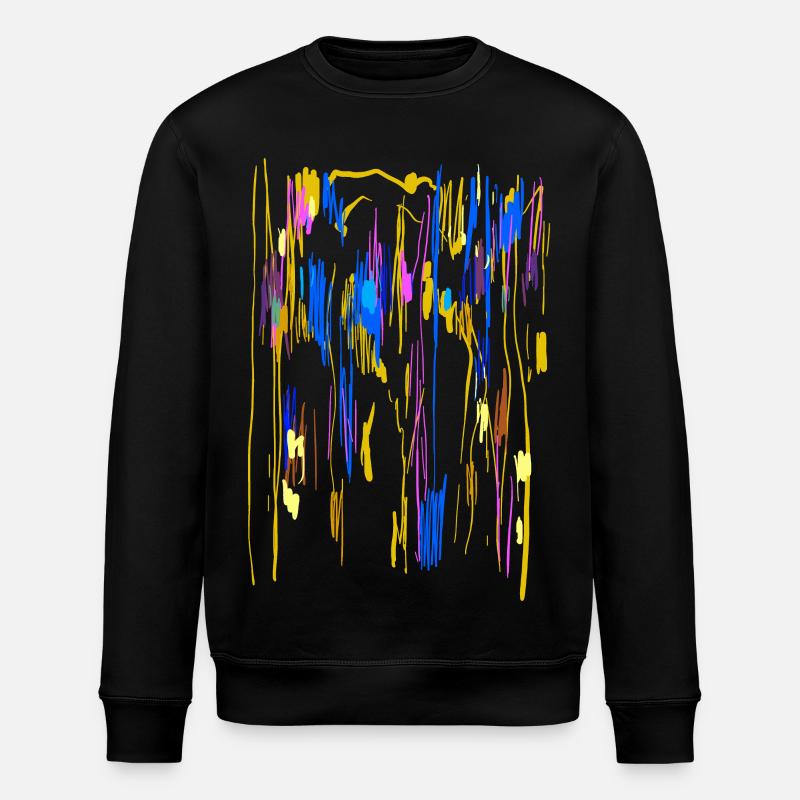 Farben Kunst - Hintergrund Abstrakt - Stanley/Stella Unisex Bio-Sweatshirt ROLLER - Schwarz