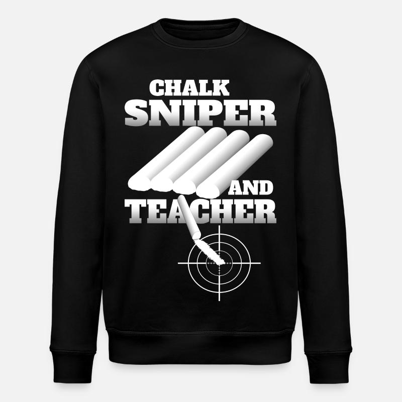 Kreide Scharfschütze und Lehrer - Stanley/Stella Unisex Bio-Sweatshirt ROLLER - Schwarz