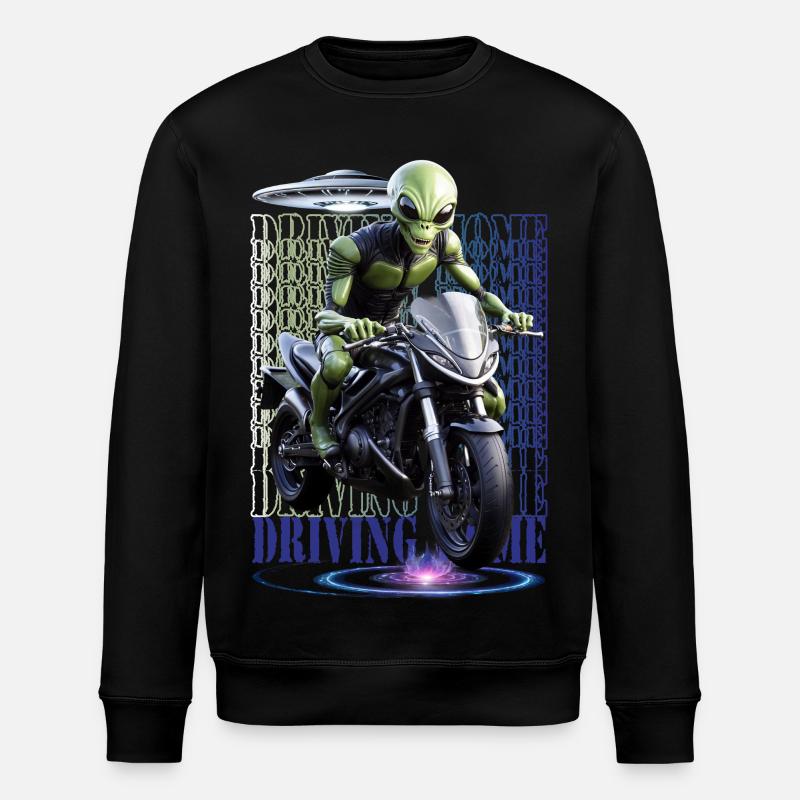 Alien à moto - Sweat bio ROLLER Stanley/Stella Unisexe - noir