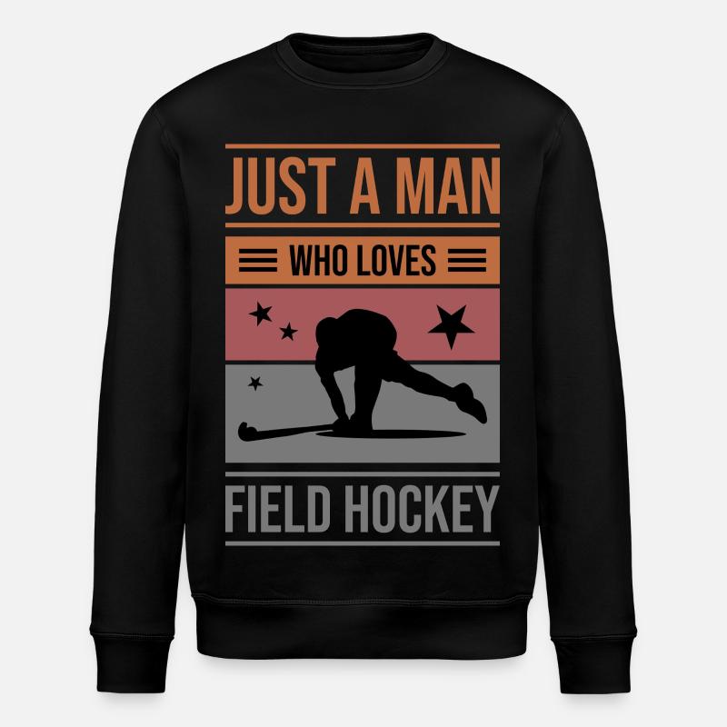Feldhockey Just a Man - Stanley/Stella Unisex Bio-Sweatshirt ROLLER - Schwarz