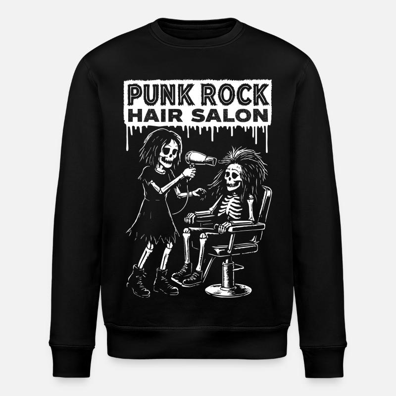 Punk Rock Squelettes Coiffure - Sweat bio ROLLER Stanley/Stella Unisexe - noir
