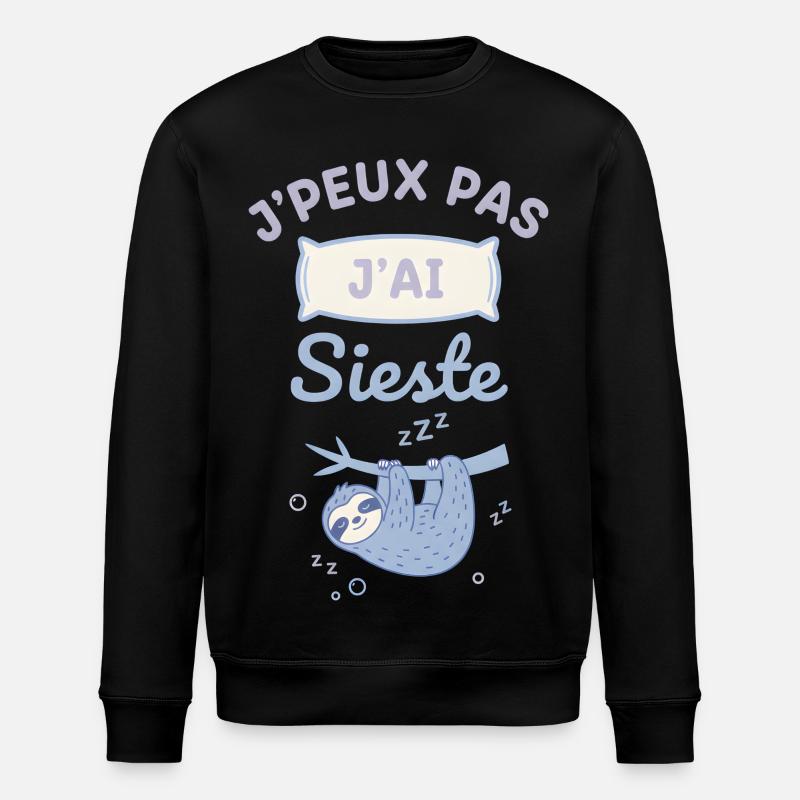 Sieste Douce du Paresseux - Sweat bio ROLLER Stanley/Stella Unisexe - noir