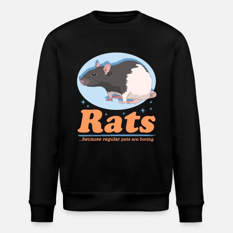 Rat Owner Rat Gift - Stanley/Stella ROLLER Unisex Organic Sweatshirt - black