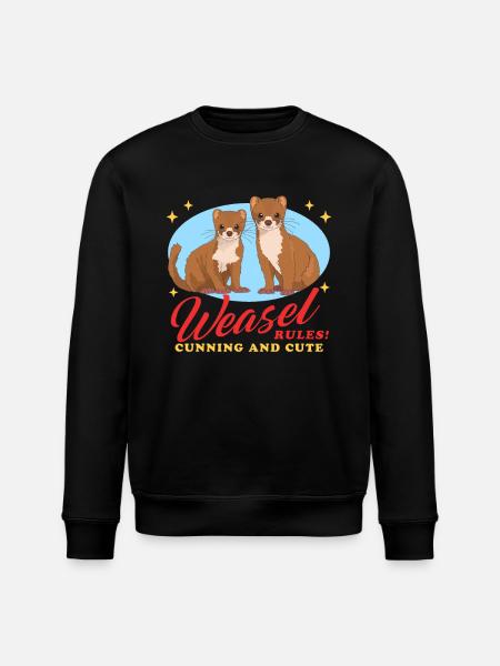 Weasel Mouse Weasel Dwarf Weasel Gift - Stanley/Stella ROLLER Unisex Organic Sweatshirt - black