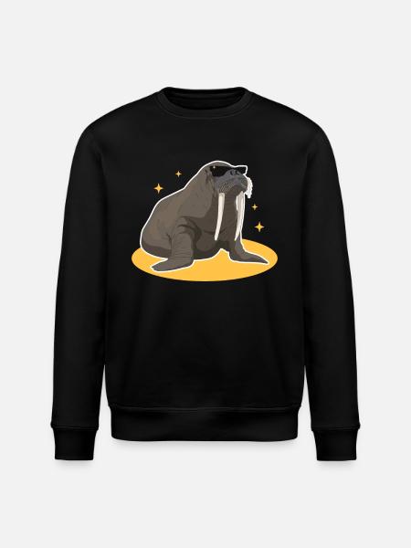Walrus Walrus Walrus Walrus Gift - Stanley/Stella ROLLER Unisex Organic Sweatshirt - black