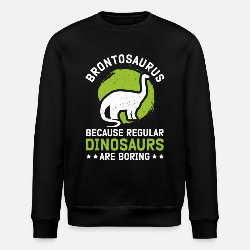 Brontosaurus Dino Dinosaur Gift - Stanley/Stella ROLLER Unisex Organic Sweatshirt - black