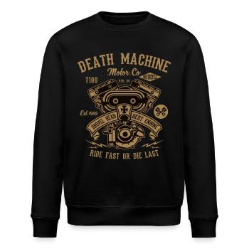 Death Machine Motorrad Biker Rocker Motor Outlaw - Stanley/Stella Unisex Bio-Sweatshirt ROLLER - Schwarz - Vorne - Nik (191cm)
