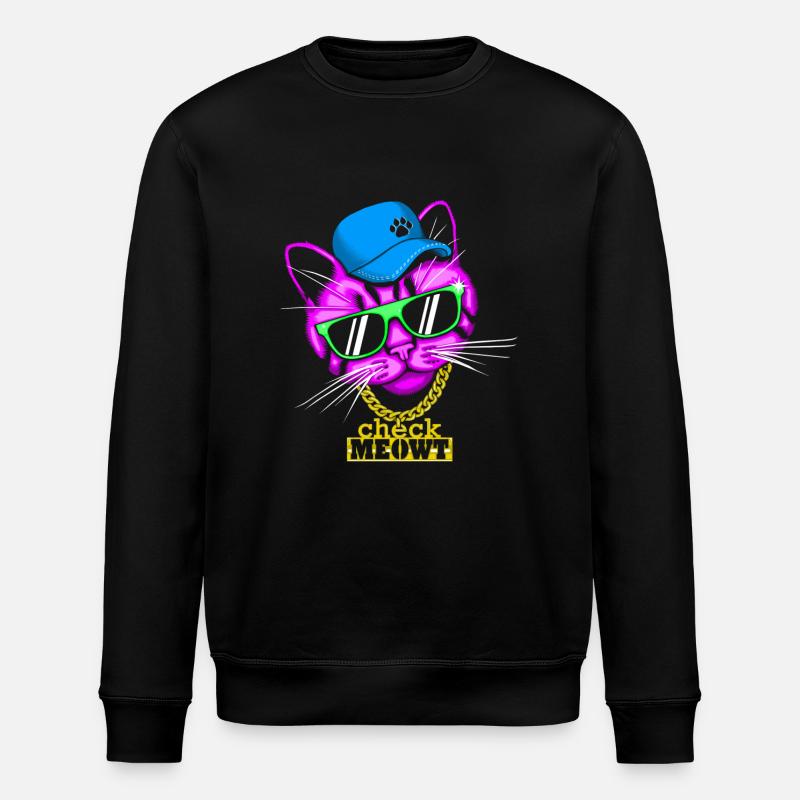 Check meowt - Sweat bio ROLLER Stanley/Stella Unisexe - noir