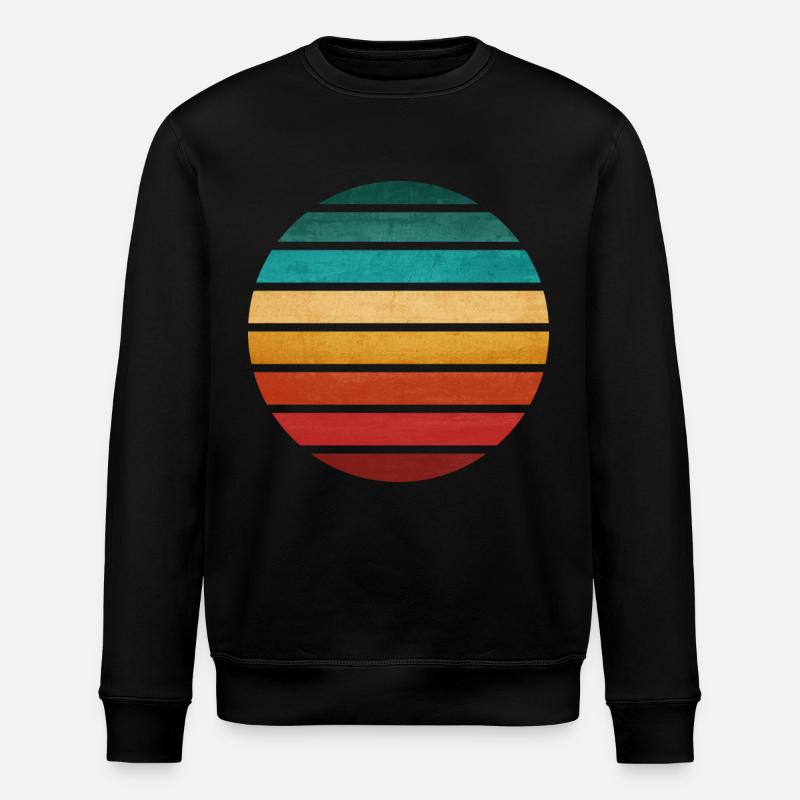 Geometric circle illustration - Stanley/Stella ROLLER Unisex Organic Sweatshirt - black