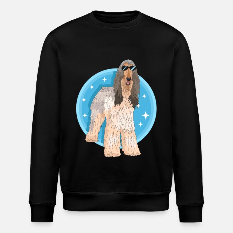 Afghan Greyhound Dog Owner Gift - Stanley/Stella ROLLER Unisex Organic Sweatshirt - black