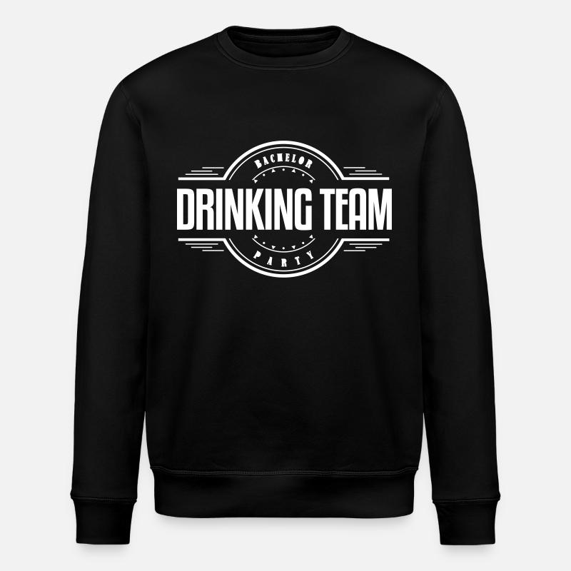 bachelor party drinking team2 - Stanley/Stella ROLLER Unisex Organic Sweatshirt - black