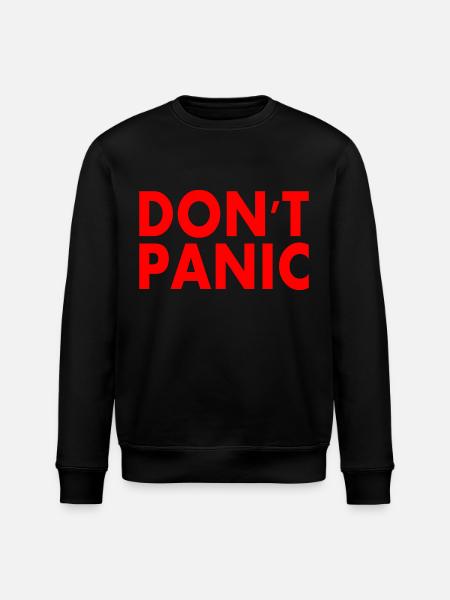 don't panic - Stanley/Stella økologisk unisex-sweatshirt ROLLER - sort