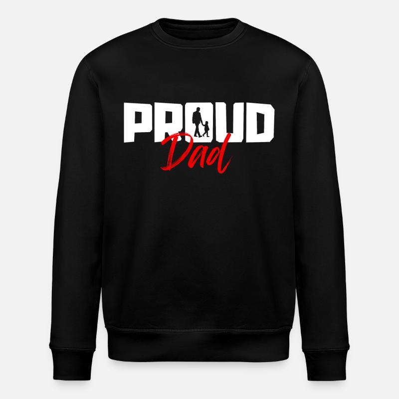Proud father - Stanley/Stella ROLLER Unisex Organic Sweatshirt - black