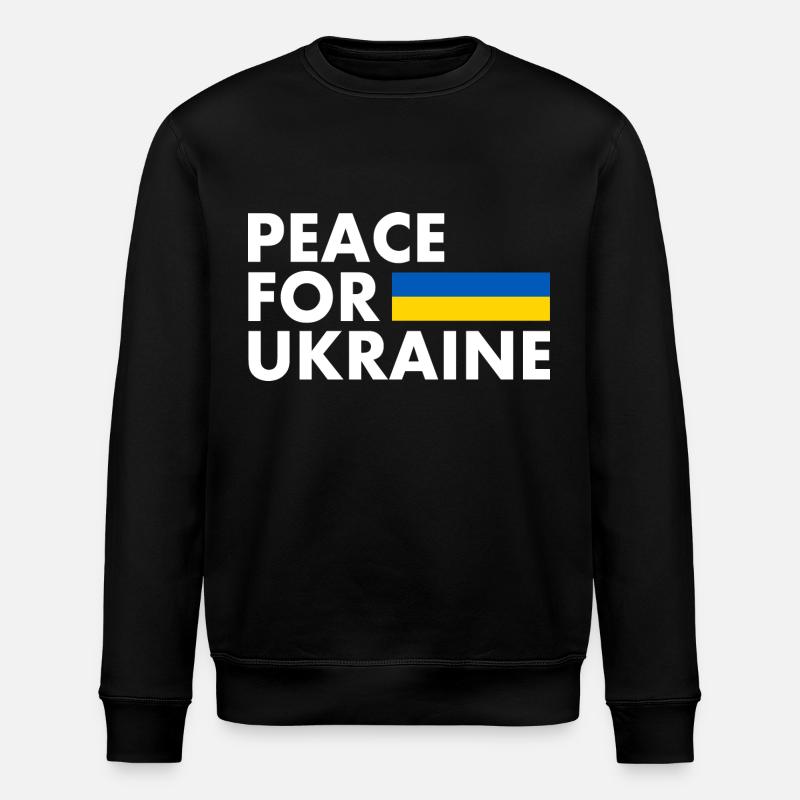 Peace for ukraine - Stanley/Stella ROLLER Unisex Organic Sweatshirt - black