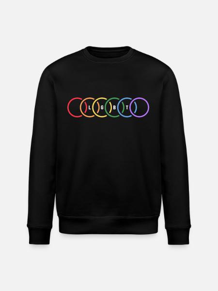 lgbt identity rainbow human - Stanley/Stella ROLLER Unisex Organic Sweatshirt - black