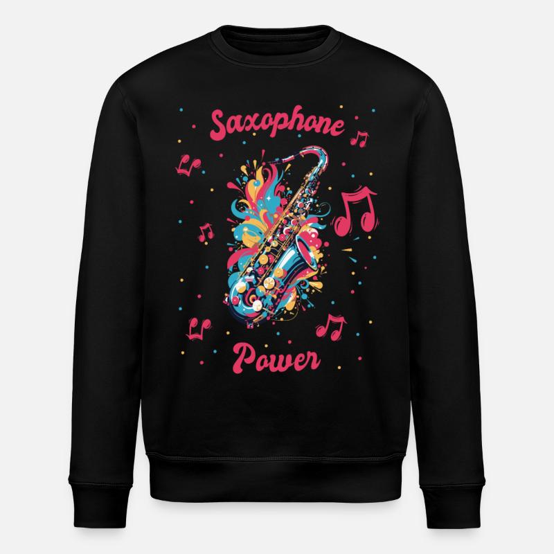 Saxophone Power Music Sheet Music - Stanley/Stella ROLLER Unisex Organic Sweatshirt - black