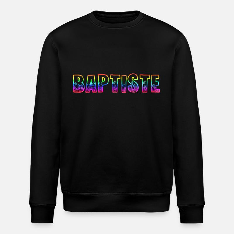 baptiste rs rainbow - Stanley/Stella ROLLER Unisex Organic Sweatshirt - black