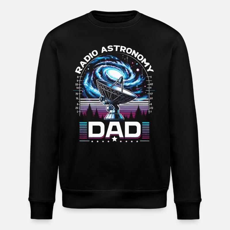 Papa radioastronomie - Sweat bio ROLLER Stanley/Stella Unisexe - noir